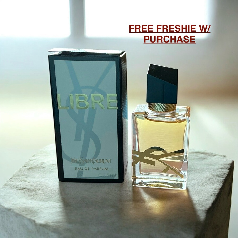 NIB-YSL LIBRE- E.D.P- 7.5ML/.25FL OZ MINI (FREE FRESHIE W/PURCHASE)